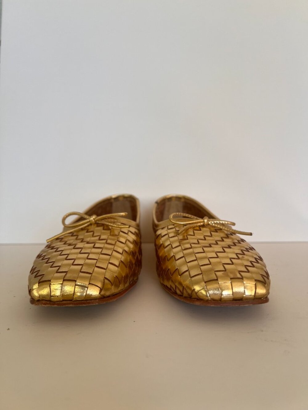 Freda Salvador Jada Square Toe Ballet Flat in Gold - Picture 5 of 10